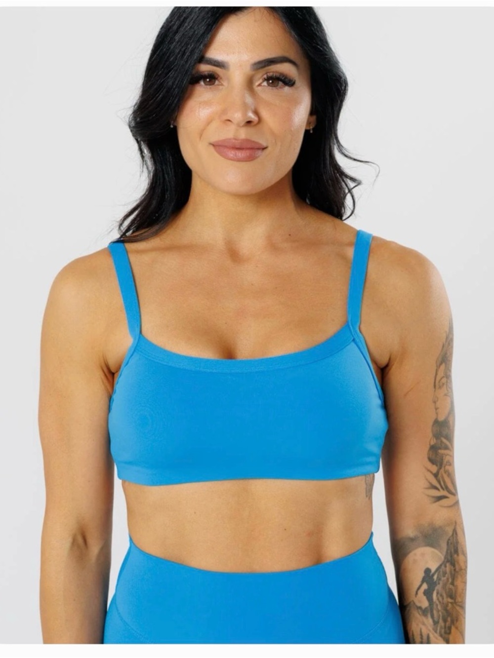 PARAGON Bright Blue Scoop Sports Bra Size L Shorts size M